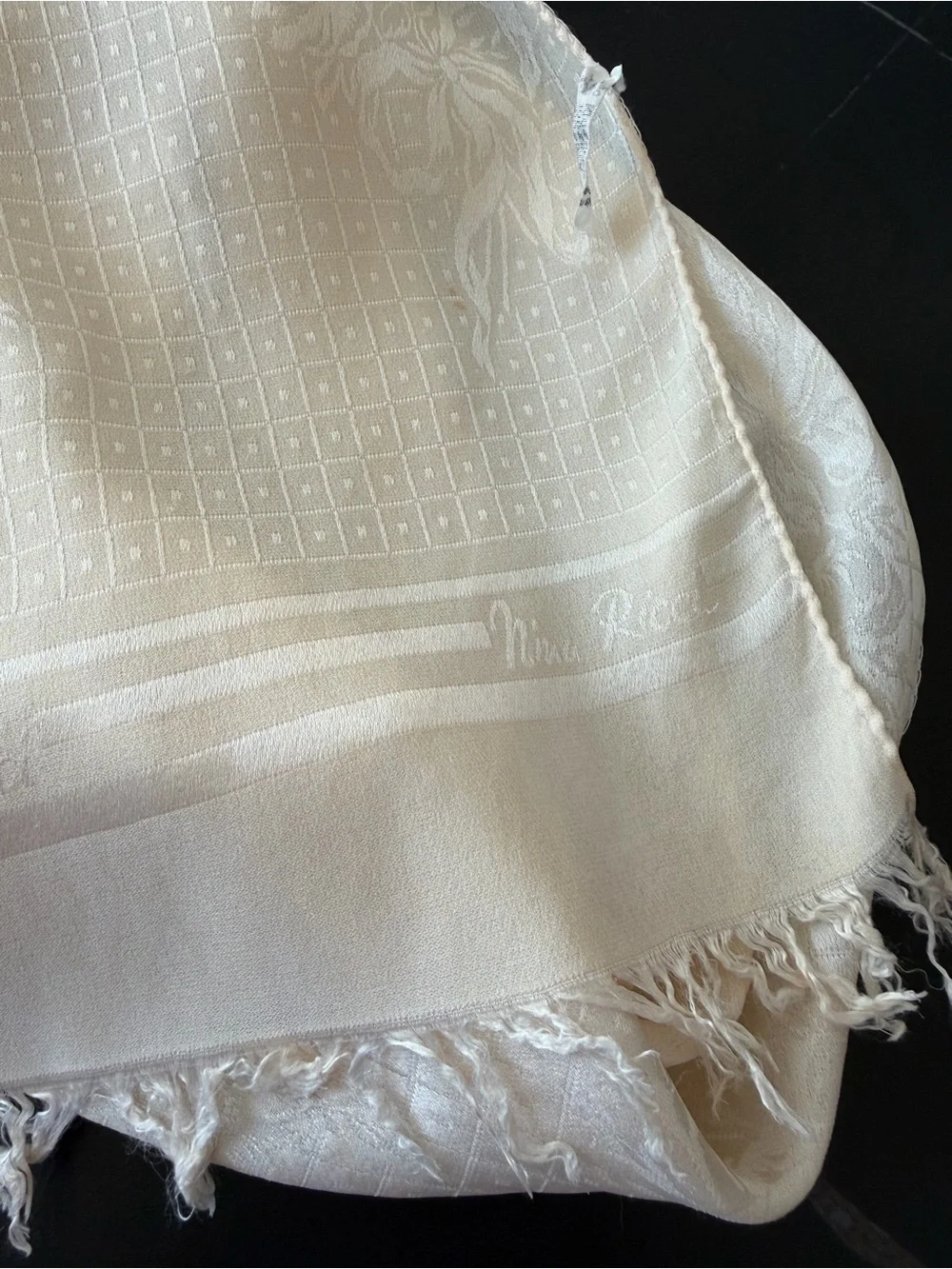 Nina Ricci Ivory silk Scarf